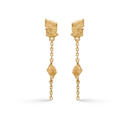 Billede af Studio Z "Glacier" øreringe forgyldt sølv