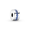 Billede af Pandora klemmeled m. blå zirkonia sølv
