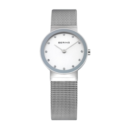Billede af Bering Classic stål, Mesh lænke, Safirglas og Swarovski 26mm