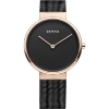 Billede af Bering Ceramic unisex ur stål rosaforg/mesh lænke, safirglas
