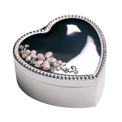 Billede af Nordahl Andersen forkromet smykkeskrin m. musik og blomster