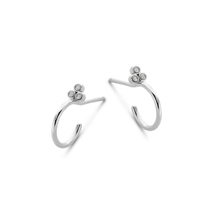 Billede af Spirit Icons Trio halvcreoler sølv m. cz