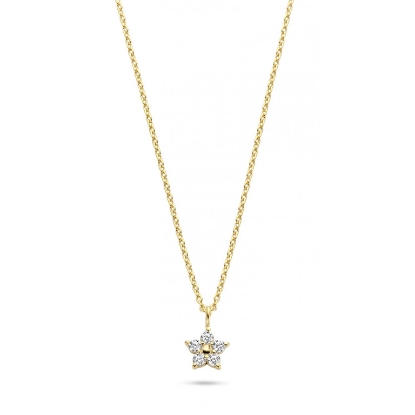 Billede af Spirit Icons halskæde sølv forgyldt Noble med zirkonia (45 cm)