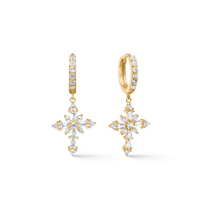 Billede af Mads Z "Celestial by Medina" øreringe 8 karat guld m. hvid topas