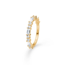 Billede af Mads Z "Celestial by Medina" ring 8 karat guld m. hvid topas (str. 58)