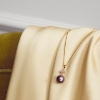 Billede af Mads Z "Élodie" vedhæng 14 kt. guld m. 0,11 ct. brillanter + lilla kulturperle (ekskl. kæde)
