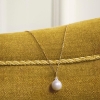 Billede af Mads Z "Céleste" vedhæng 14 kt. guld m. 0,07 ct. brillanter + hvid kulturperle (ekskl. kæde)