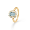 Billede af Mads Z "Aquarelle" ring 14 kt. guld m. 0,23 ct. brillant + aquamarin (str. 50-60)