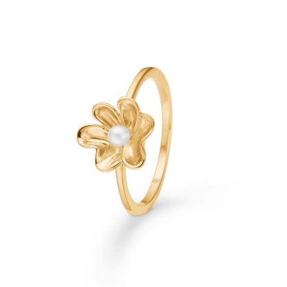 Billede af Mads Z "Pearlily" ring 14 kt. guld m. kulturperle (str. 50-60)
