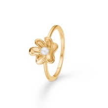 Billede af Mads Z "Pearlily" ring 14 kt. guld m. kulturperle (str. 54)