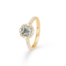 Billede af Mads Z "Menthe" ring 14 kt. guld m. ametyst + 0,33 ct. brillanter (str. 50)
