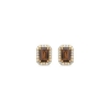 Billede af Mads Z "Cognac" øreringe 14 kt. guld m. røgkvarts + 0,18 ct. brillanter