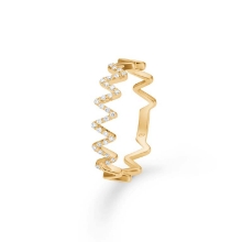 Billede af Mads Z "Vianna" ring 14 kt. guld m. 0,10 ct. brillanter (str. 50)