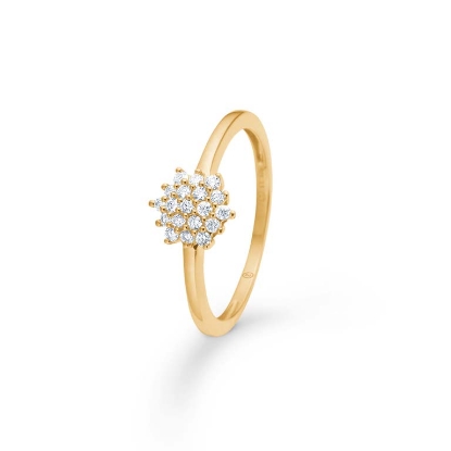 Billede af Mads Z "Lumiére" ring 14 kt. guld m. 0,15 ct. brillanter (str. 50-60)