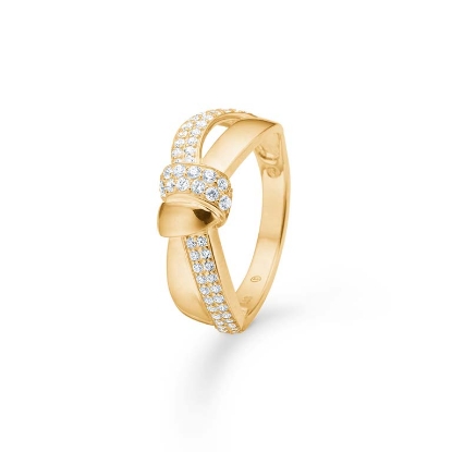 Billede af Mads Z "Darcy" ring 8 kt. guld m. cz (str. 50-60)