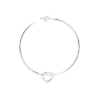 Billede af Jane Kønig Big Tied Heart Hoop ørering sølv (1 stk.)