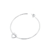 Billede af Jane Kønig Big Tied Heart Hoop ørering sølv (1 stk.)