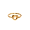 Billede af Jane Kønig "Tied Heart" ring forgyldt sølv (str. 50)