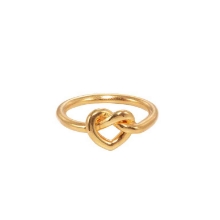 Billede af Jane Kønig "Tied Heart" ring forgyldt sølv (str. 52)
