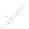 Billede af Jane Kønig Tied Heart halskæde sølv (38,8 + 2 cm)
