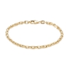 Billede af Armbånd anker facet sølv forgyldt t 1,2/br 3,1 mm 18,5cm