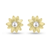 Billede af Ørestikker "Pearly Flowers" 14 karat guld