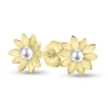Billede af Ørestikker "Pearly Flowers" 14 karat guld