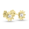 Billede af Ørestikker "Pearly Flowers" 14 karat guld