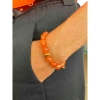 Billede af Nuni Copenhagen Vilma Orange armbånd forgyldt sølv m. perler (16+3 cm)