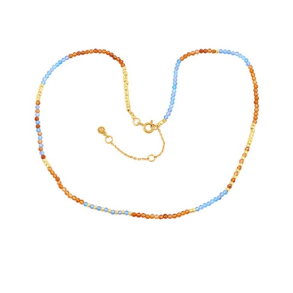 Billede af Hultquist Eira halskæde forgyldt sølv m. perler (38+5 cm)