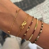 Billede af Hultquist Amber armbånd forgyldt sølv m. cz (16+3cm)
