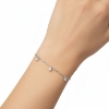 Billede af Hultquist Amber White armbånd sølv m. cz (16+3cm)