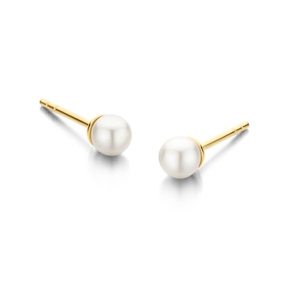 Billede af Spirit Icons Figaro Pearl Stud (5mm) øreringe forgyldt sølv m. perle
