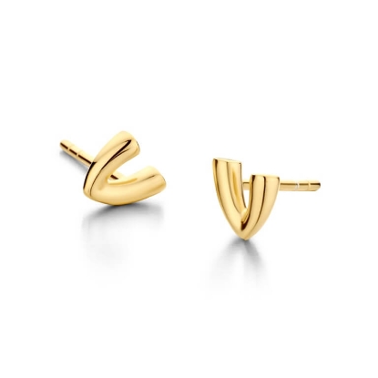 Billede af Spirit Icons Shanti Stud øreringe forgyldt sølv