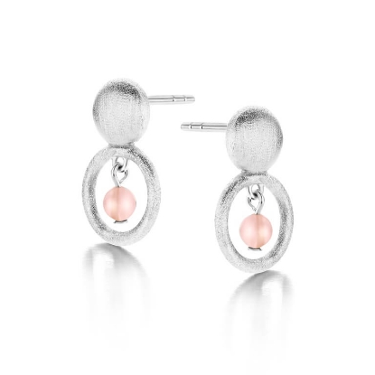 Billede af Spirit Icons Annika Pink Stud øreringe sølv m. lyserød cz