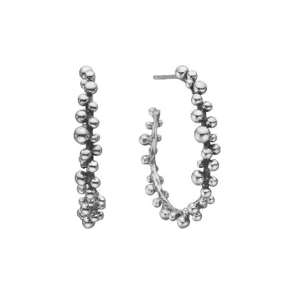 Billede af By Birdie Rose Buds Silver Creol øreringe sølv