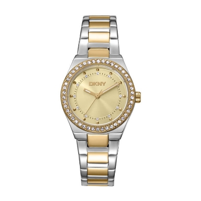 Billede af DKNY Evening dameur stål gulddoublé 5bar 30mm