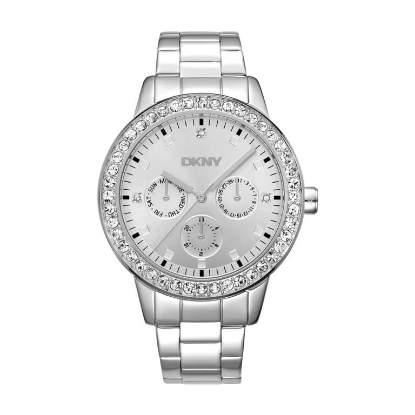 Billede af DKNY Parsons Multi Glitz dameur stål 5bar 40mm