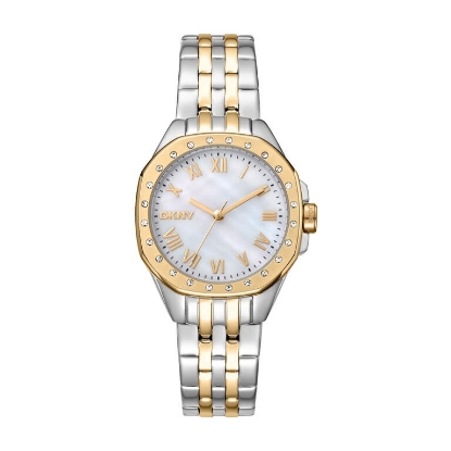 Billede af DKNY Brooklyn Mini dameur stål gulddoublé 5bar 30mm