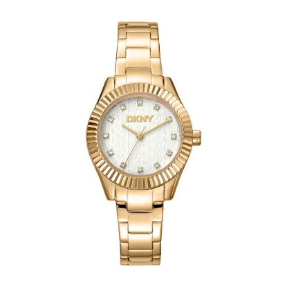 Billede af DKNY Chambers Glitz dameur stål gulddoublé 5bar 30mm