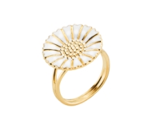 Billede af Lund Copenhagen Marguerit ring 18 mm forgyldt sølv (str. 56)