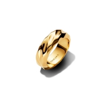 Billede af Pandora Riflet Bred Båndring forgyldt metalblanding (str. 50)