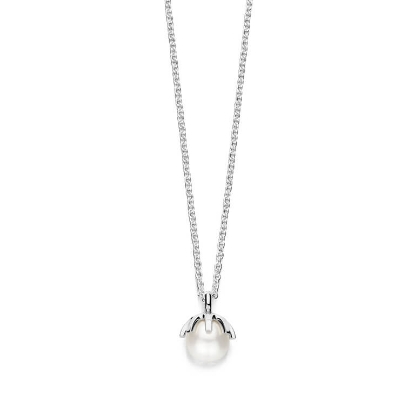 Billede af Spirit Icons Emily Pearl Pendant halskæde sølv m. fvp (42-45 cm)