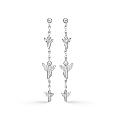 Billede af Mads Z "Me & My Angel" øreringe sølv m. cz