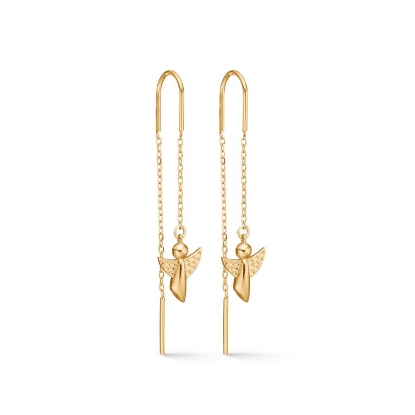 Billede af Mads Z "Me & My Angel" øreringe forgyldt sølv