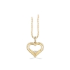 Billede af Hjerte vedhæng 8 karat guld 0,015 ct. brillant m. sølvkæde