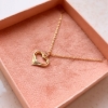 Billede af Hjerte vedhæng 8 karat guld 0,015 ct. brillant m. sølvkæde