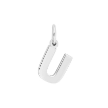 Billede af Nordahl Andersen Bogstav vedhæng - V - (9 mm) rhodineret sølv