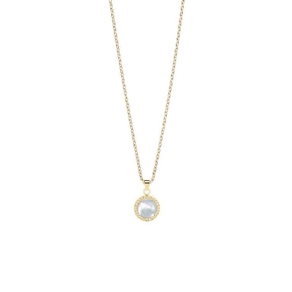 Billede af Bering Arctic Pearls halskæde stål gulddoublé m. krystal (45 cm)