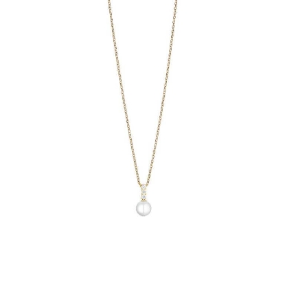 Billede af Bering Arctic Pearls halskæde stål gulddoublé m. krystal (50 cm)